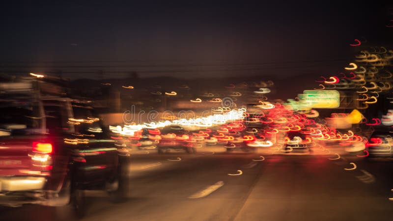 Image artistique de l'embouteillage sur l'autoroute de Los Angeles images stock Image artistique de l'embouteillage sur l'autoroute de Los Angeles images stock