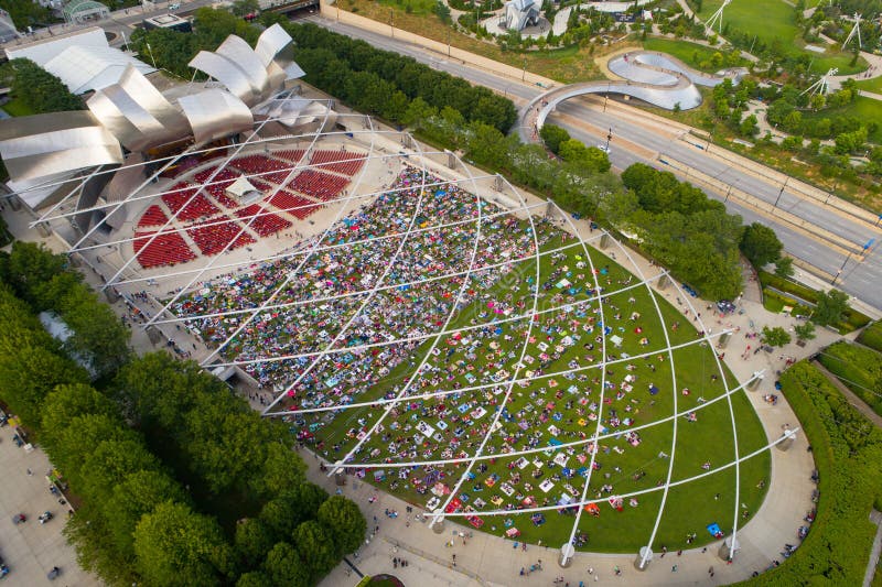 Image aérienne de Jay Pritzker Pavilion Millennium Park