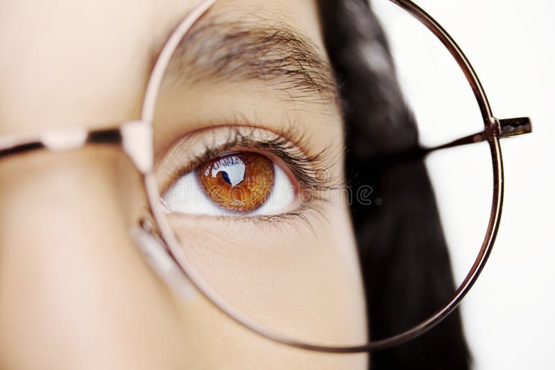 Image of a beautiful young girl wearing glasses. Close up shot stock image Image of a beautiful young girl wearing glasses. Close up shot stock image