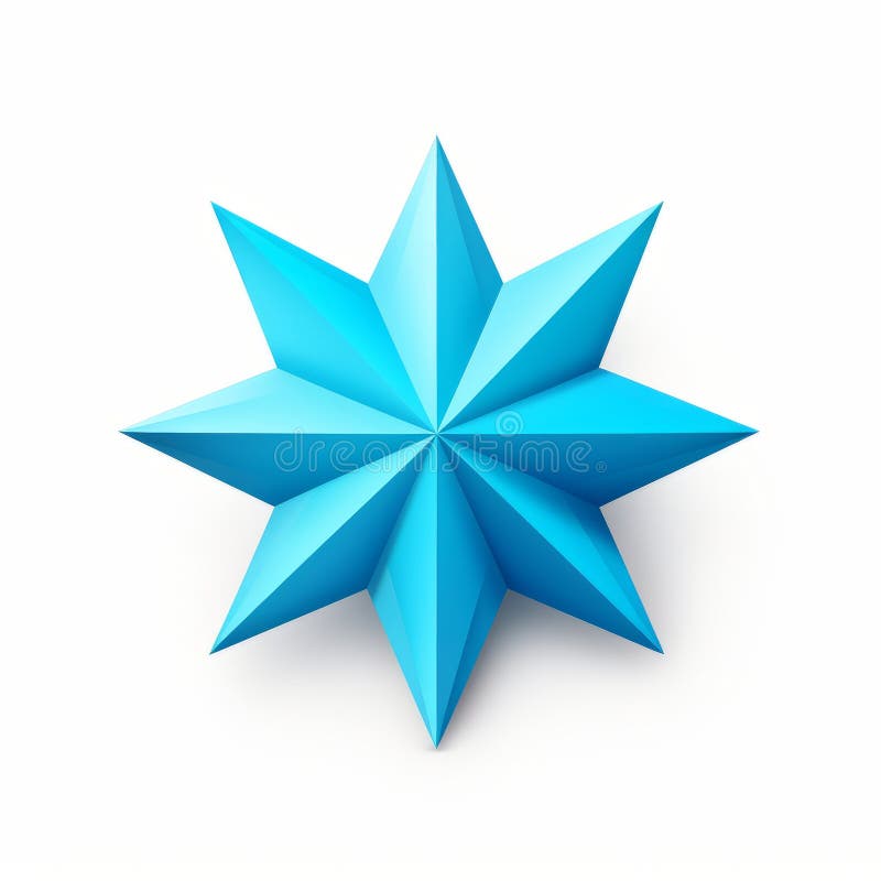 An Image of a Blue Star on a White Background Stock Illustration ...