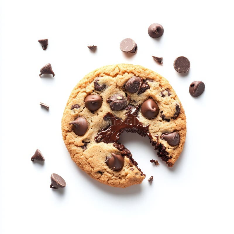 Chocolate Chip Cookie Explosion in Transparent PNG. Stock Photo - Image ...