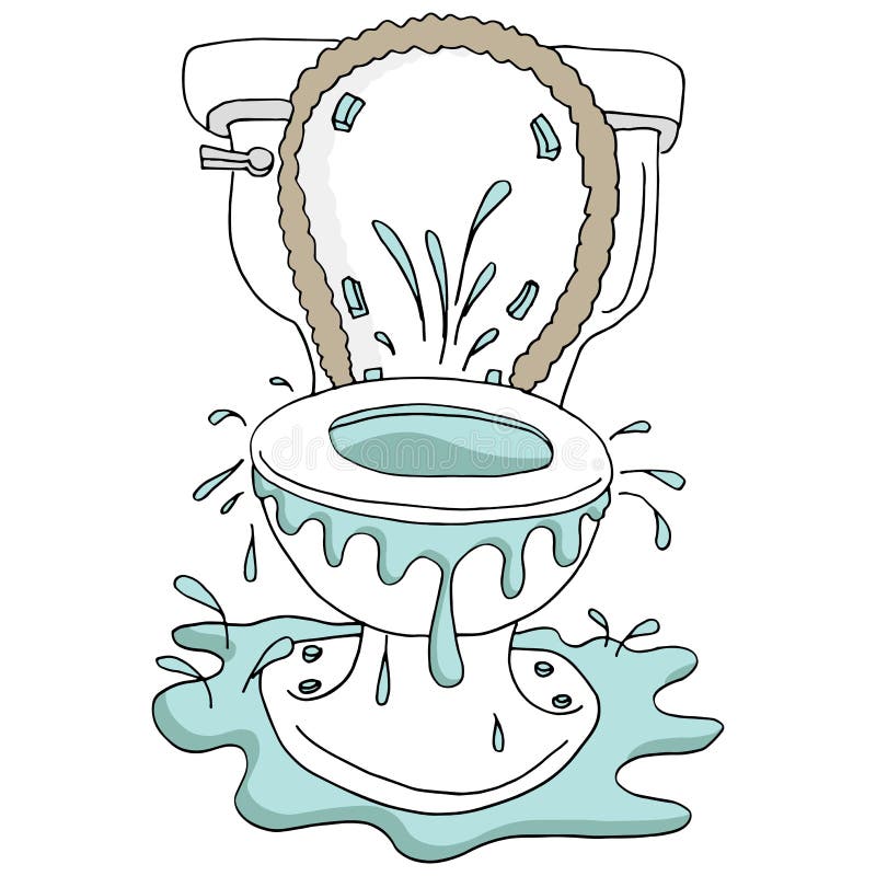 Clogged Toilet Clip Art