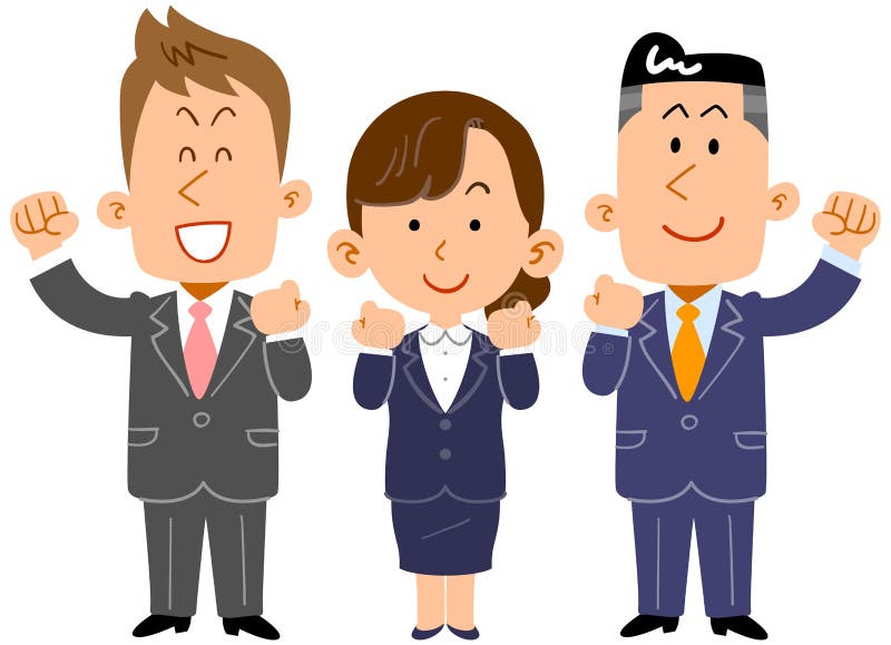The image of a Business team, employee youth royalty free illustration The image of a Business team, employee youth royalty free illustration