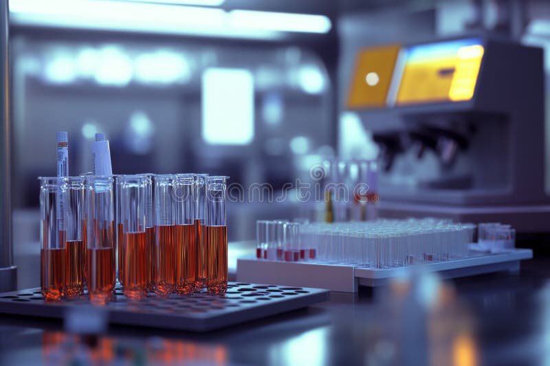 Exploring Medical Lab Diagnostics stock illustration