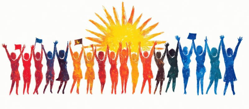 Commonwealth Day Celebration: Vibrant Colors, Dynamic Shapes, and Unity in Diversity vector illustration