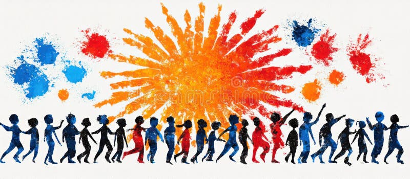 An image that celebrates the diversity and unity of Commonwealth Day The image should feature a group of people from dif royalty free illustration