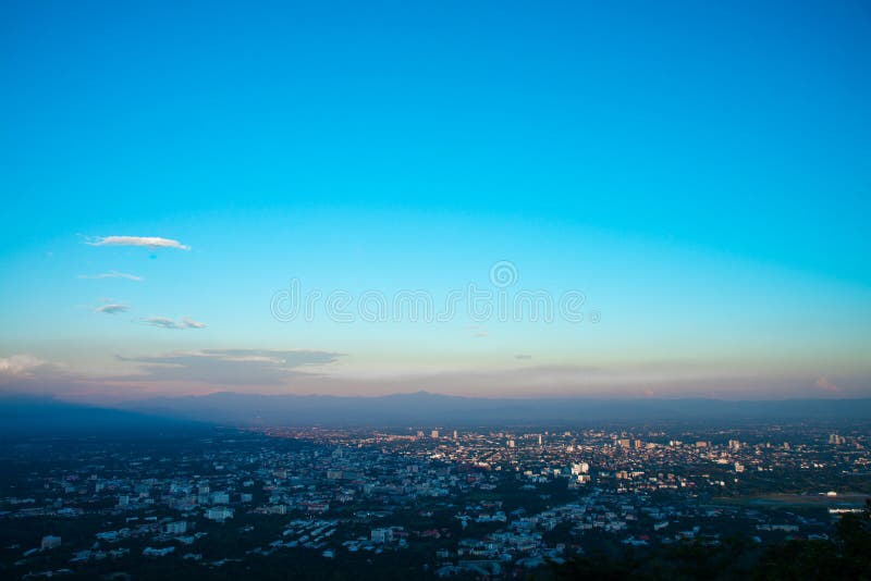 Chiang Mai cityscape in evening with clear blue sky. Image of Chiang Mai cityscape in evening with clear blue sky stock images Chiang Mai cityscape in evening with clear blue sky. Image of Chiang Mai cityscape in evening with clear blue sky stock images