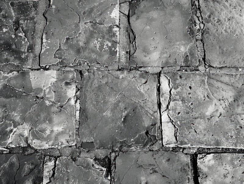 The image is a close up of a brick wall with a lot of cracks and holes stock image
