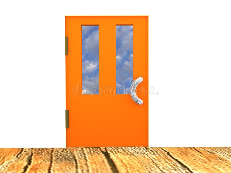 The image of the closed door