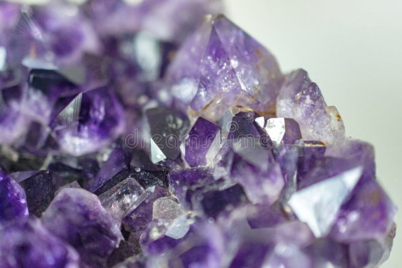 Lighter Purple Amethyst Crystal Cluster Gems Stock Photo - Image of ...