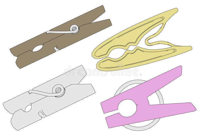Image of clothes pegs stock illustration. Illustration of clothes ...