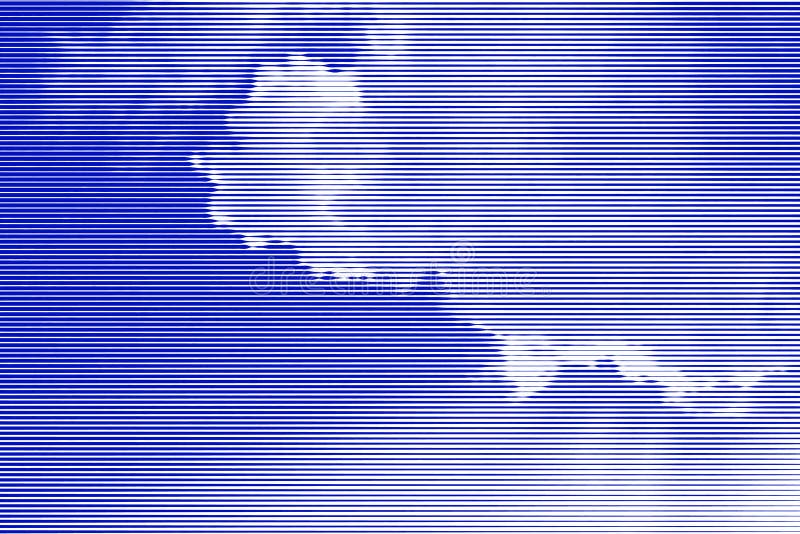 Image Collage of Blue Sky with Clouds and Rays of Sunshine from Stock