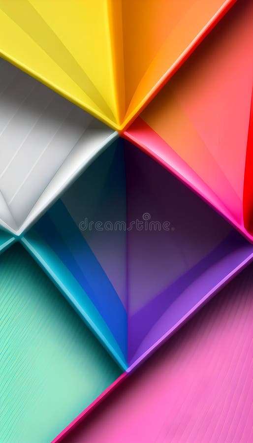 An image of a colorful geometric pattern. AI-Generative royalty free illustration