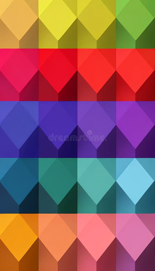 An image of a colorful geometric pattern. AI-Generative stock illustration