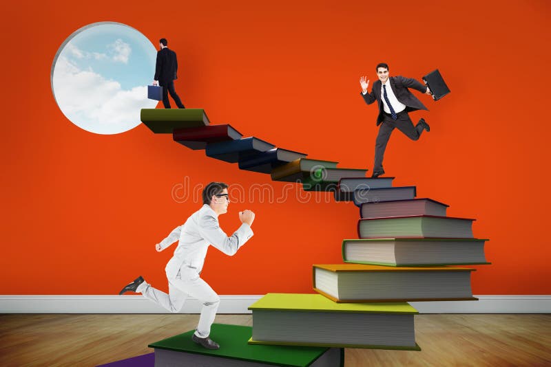 Download Image Composée D'homme D'affaires Gai Pressé Image stock - Image du livre, serviette: 56478441