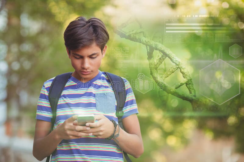 Image composée d'image numérique d'hélice d'ADN illustration stock