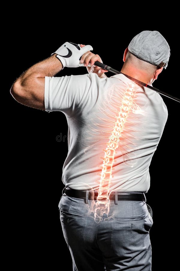 Image composée de Digital du golfeur masculin image stock