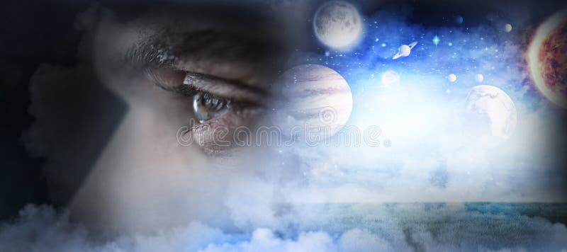 Image composée de l'homme avec les yeux verts image stock