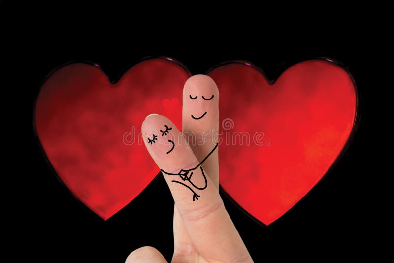Image composée des doigts croisés comme des couples