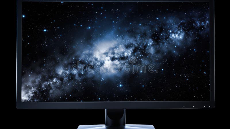 Image computer screen on black image computer screen on black illustration starry sky twinkling stars full mo image computer vector illustratie