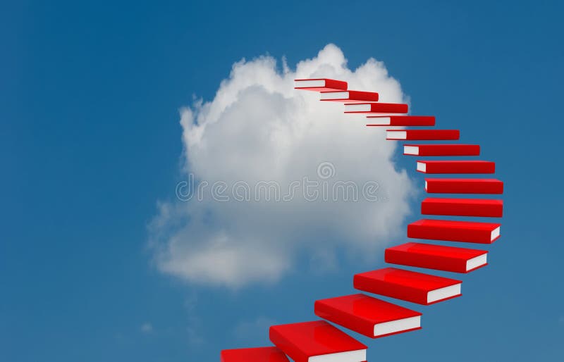 Image conceptuelle - échelle dans le ciel illustration libre de droits Image conceptuelle - échelle dans le ciel illustration libre de droits