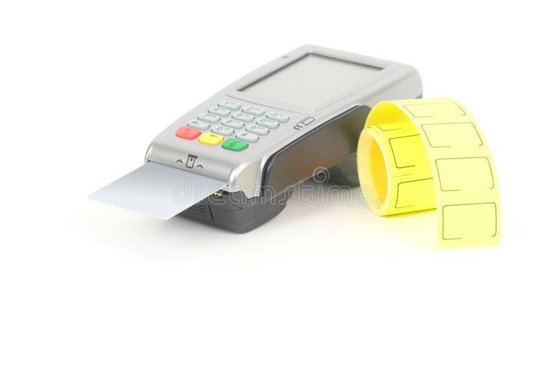 Credit cards reader royalty free stock images