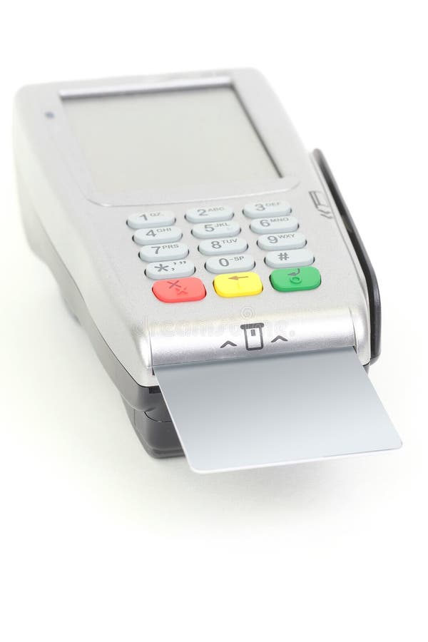 Credit cards reader royalty free stock photos