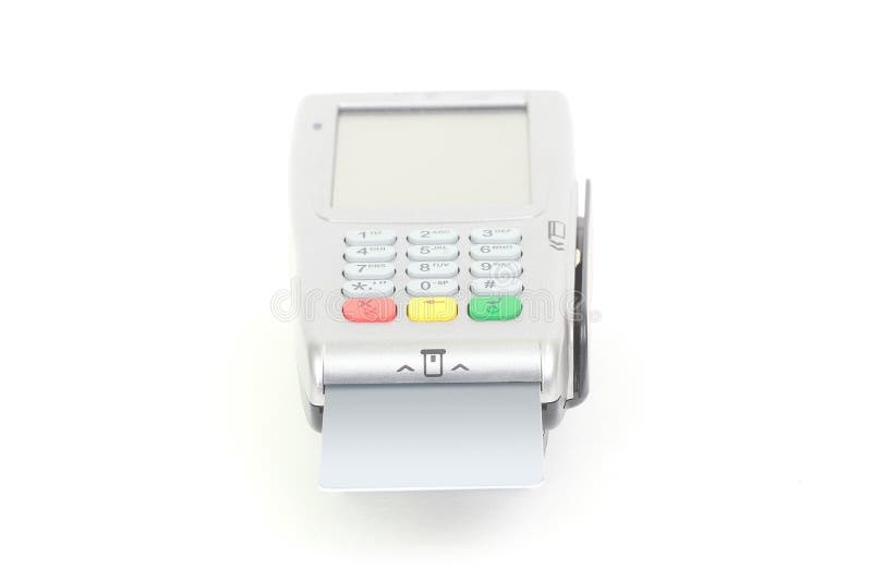 Credit cards reader stock photography