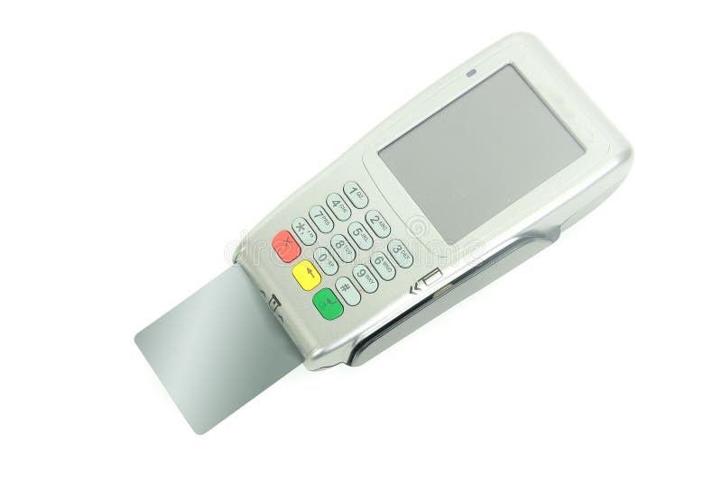 Credit cards reader royalty free stock photos