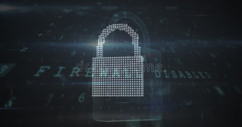 Image of cyber attack warning over online security symbols royalty free illustration