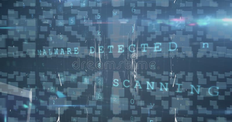 Image of cyber crime warning over folders and online security padlock vector illustration