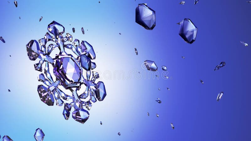 image 3d du flocon de neige en cristal sur le fond bleu illustration de vecteur image 3d du flocon de neige en cristal sur le fond bleu illustration de vecteur