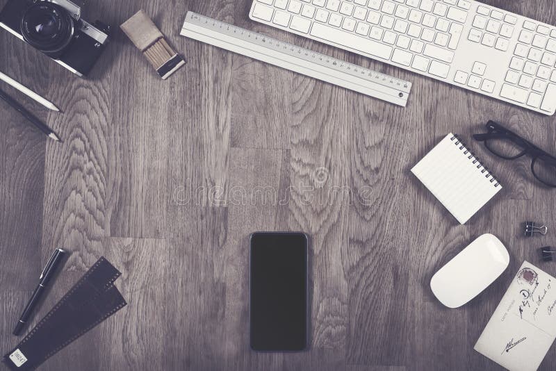 Image d'en-tête de héros de bureau photographie stock
