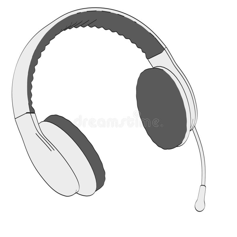 Image of 2d headphones stock illustration. Illustration of toon - 35967132