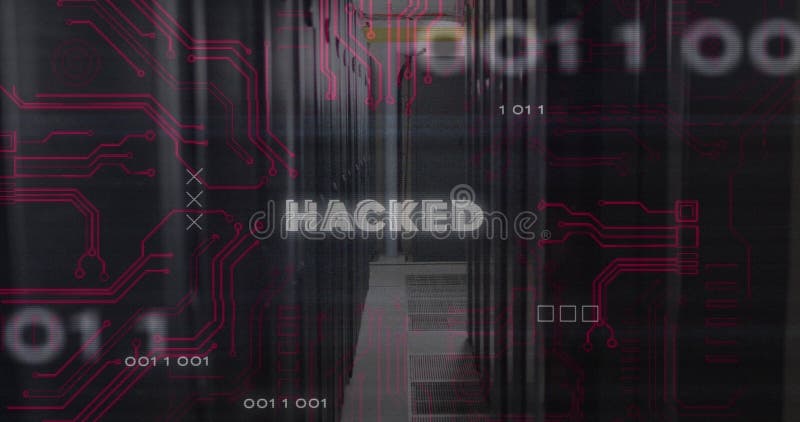 Image of data processing over female scientist using computer qr code stock illustration