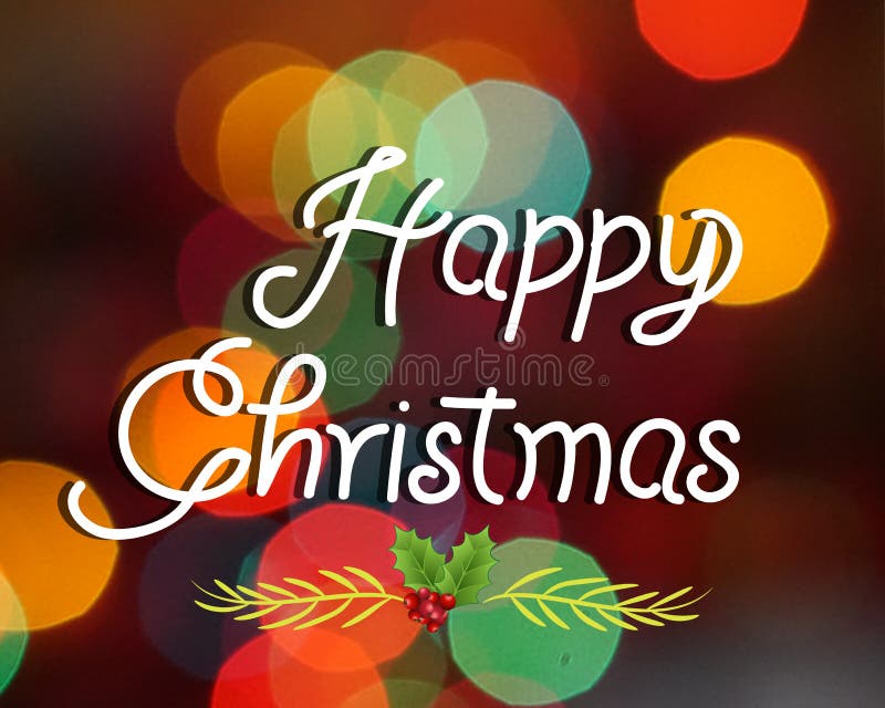Image de bokeh de carte de voeux de Noël illustration stock