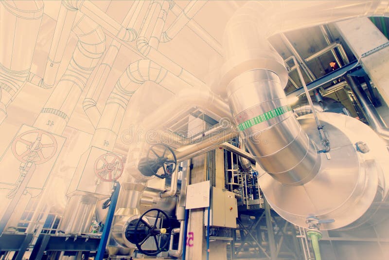 Image de concept de construction de DAO d'ordinateur de Wireframe l'eau industrielle TR photos stock Image de concept de construction de DAO d'ordinateur de Wireframe l'eau industrielle TR photos stock