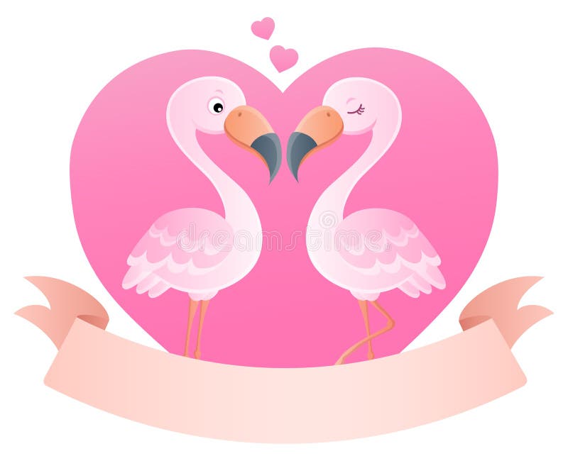 Image 5 de sujet de flamants de Valentine illustration de vecteur Image 5 de sujet de flamants de Valentine illustration de vecteur