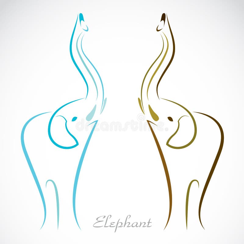 Vector image of an elephant on a white background. Vector image of an elephant on a white background