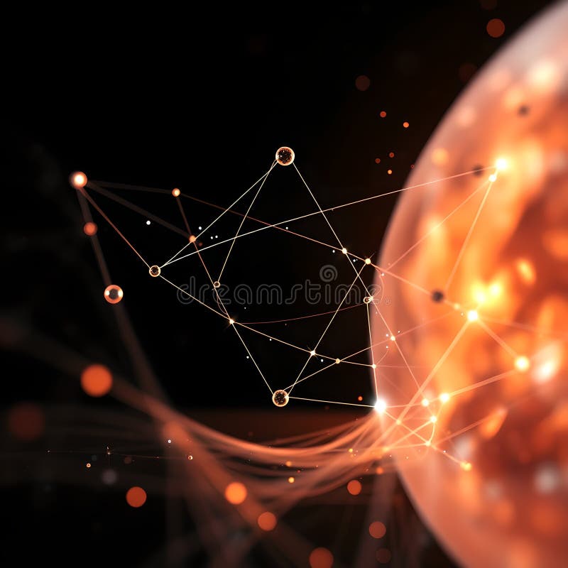 Connected Digital Network Sphere royalty free stock photo