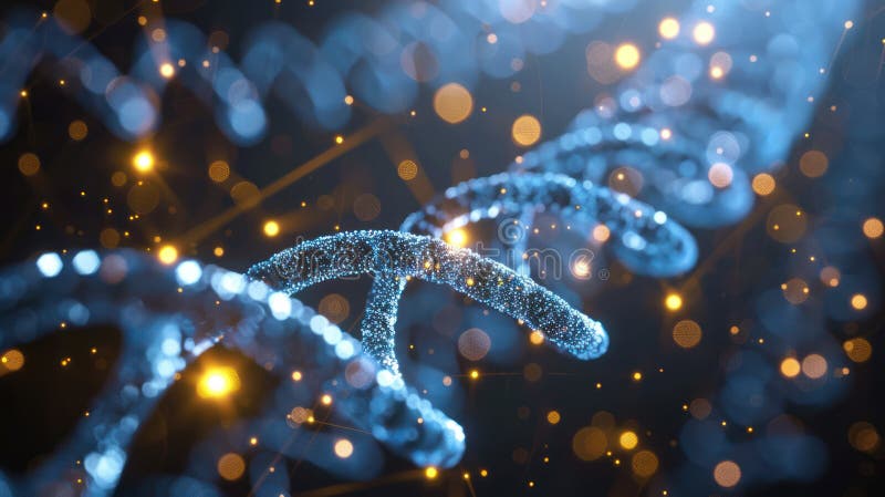 Unraveling the Secrets of Life: Exploring Genetics Through DNA Data stock illustration