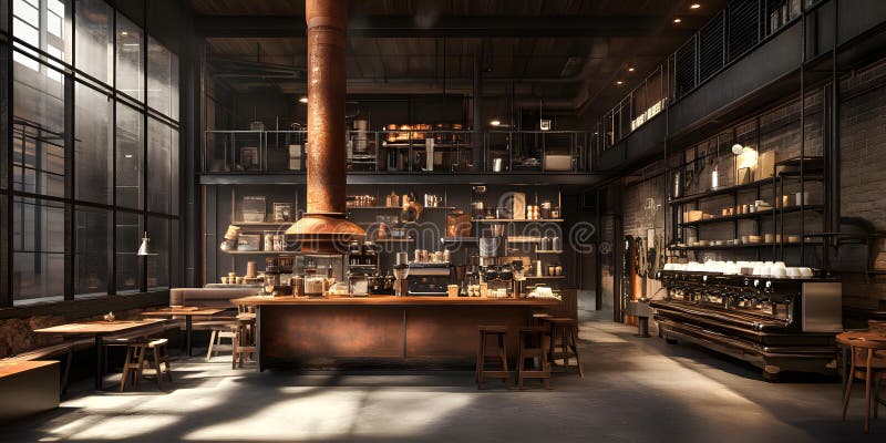 Modern Industrial Open Space royalty free illustration