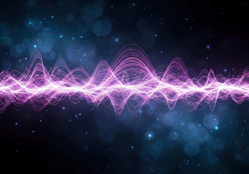 Cosmic sound waves in nebula stock illustration
