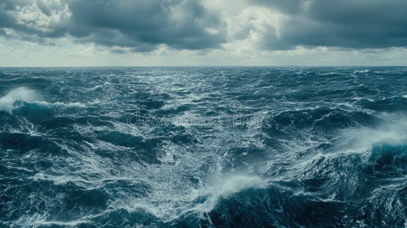 A Stormy Ocean stock photography