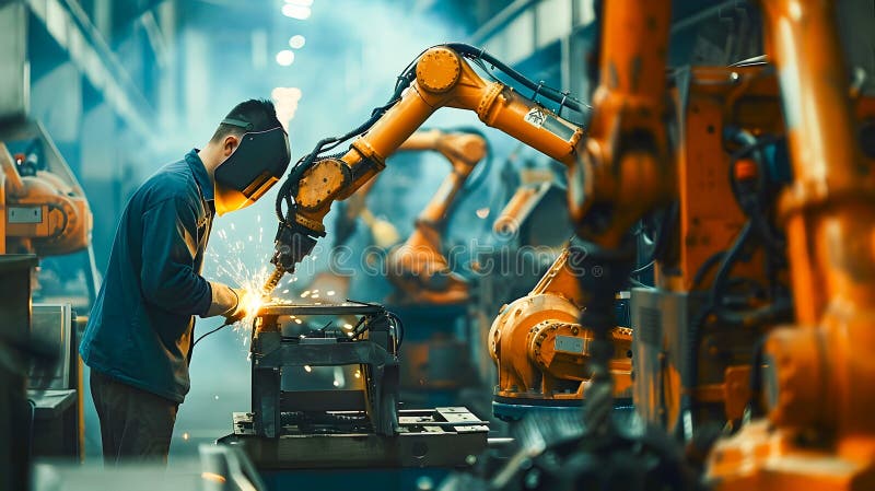 Welding machine operator outlet