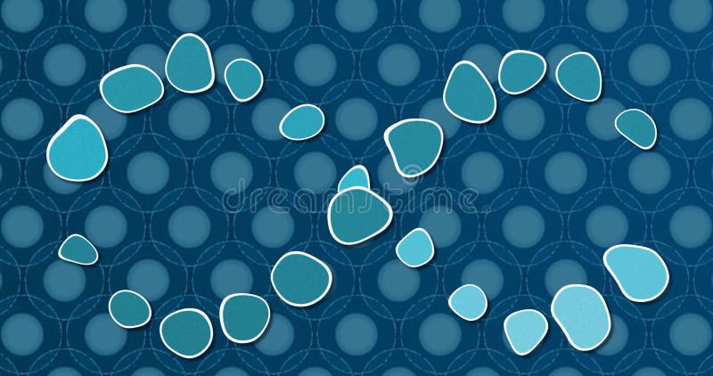 Image of dna over blue cells on blue background. Human biology, anatomy and body concept digitally generated image. Code division stock images, royalty-free photos and pictures