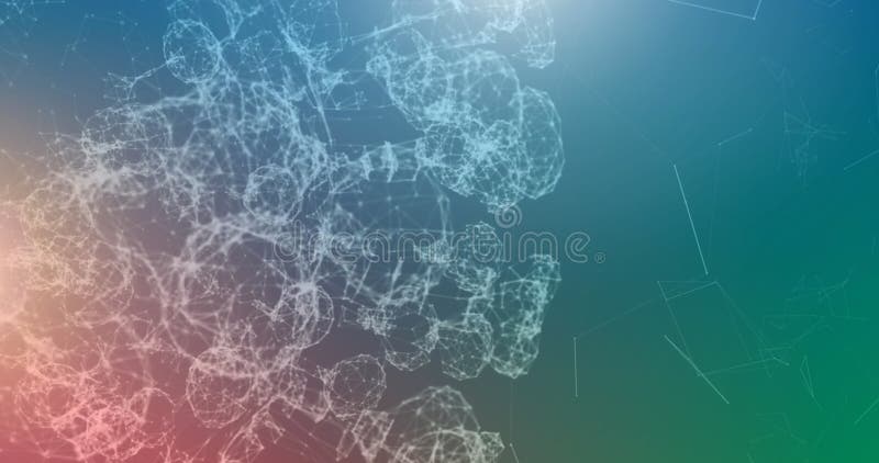 Image of dna structure spinning over glowing blue background royalty free stock images