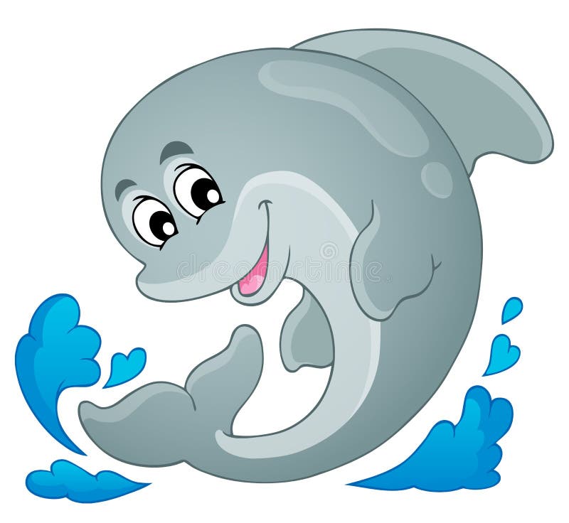 Image with dolphin theme 4 vector illustration