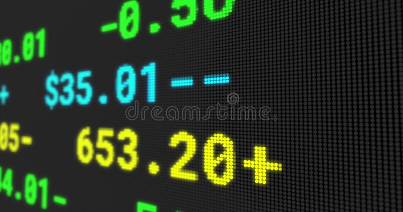 Image of stock exchange display board with numbers changing on black. global business finance concept digitally generated image. Image of stock exchange display board with numbers changing on black. global business finance concept digitally generated image.