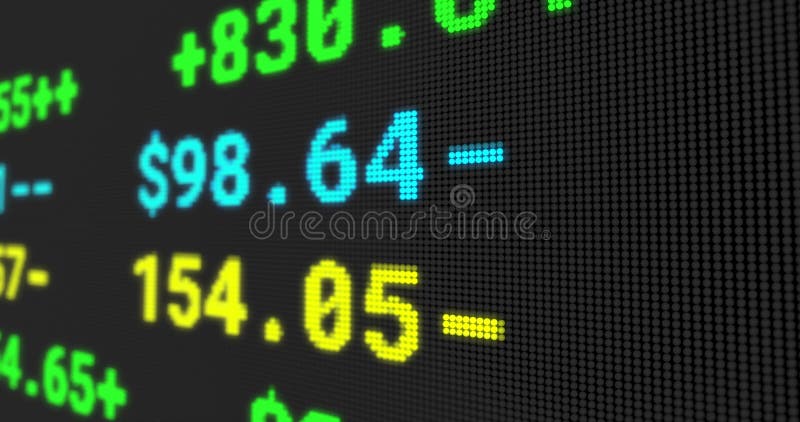 Image of stock exchange display board with numbers changing on black. global business finance concept digitally generated image. Image of stock exchange display board with numbers changing on black. global business finance concept digitally generated image.